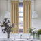 Khaki Kitchen Curtains for Windows, 2 Panels Set Short Privacy Cafe Curtain Tiers, Farmhouse Blackout Drapes for Small