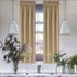 Khaki Kitchen Curtains for Windows, 2 Panels Set Short Privacy Cafe Curtain Tiers, Farmhouse Blackout Drapes for Small