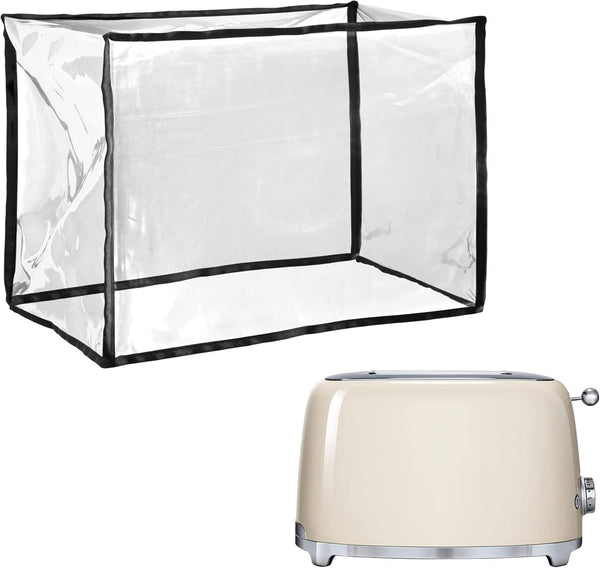 kwmobile Cover Compatible with Smeg TSF01CREU, TPU Case for Bread Toaster Machine, Transparent/Black