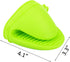 3 Pairs Mini Oven Mitts Gloves, Silicone Heat Resistant Cooking Pinch Mitts, Potholder for Kitchen (Red, Blue, Green)