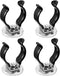 LEIFIDE Magnetic Hook Round Base Magnet Fastener with Steel Clip, Chrome Plate Heavy Duty Magnetic Holder for Indoor