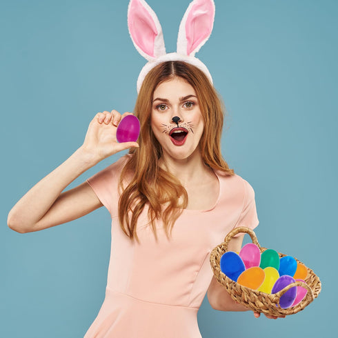 The Dreidel Company 2.3" Fillable Easter Eggs (50 Pack), Colorful Bright Plastic Eggs for Easter Egg Hunt