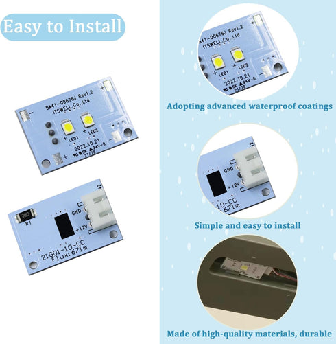 DA41-00676J Refrigerator assembly Lamp Refrigerator LED Light Compatible with Samsung AP6000168 PS11732779