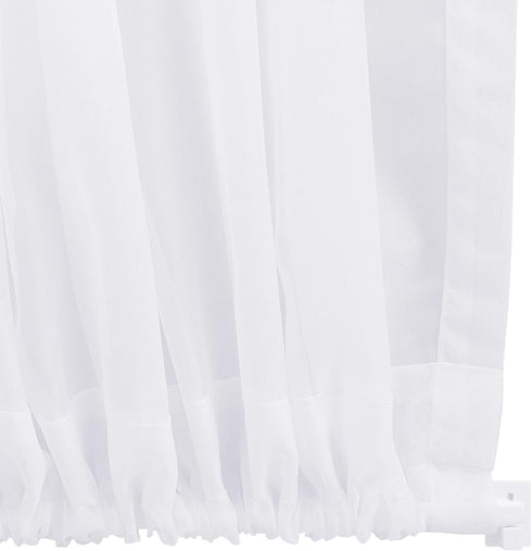 Rose Home Fashion Voile French Door Curtains, Set of 2 Panels, White, W30 x L72