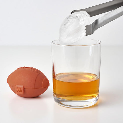 Football Ice Mold Silicone 2 Inch Ice Sphere Maker, Dishwasher Safe, Set of 1 for Sports Fans