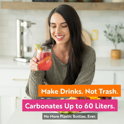 60L CO2 CO2 14.5 oz, Set 2 Simpli Soda Canister Cylinders - Compatible w/Sodastream Quick Connect Only [Including ART
