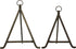 Deco 79 Metal Tabletop Display Easel with Foldable Stand, Set of 2, 13", 15"H, Bronze