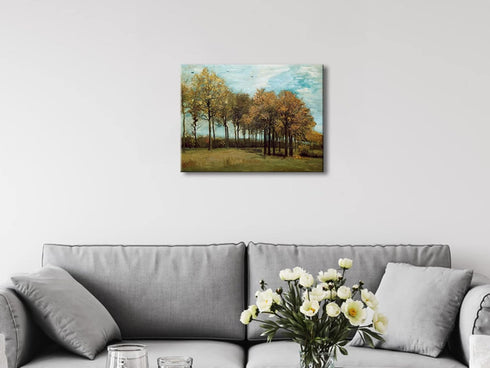 Wieco Art Autumn Landscape Canvas Prints of Vincent Van Gogh 1885 Famous Paintings Reproduction Wall Art for Home Decor
