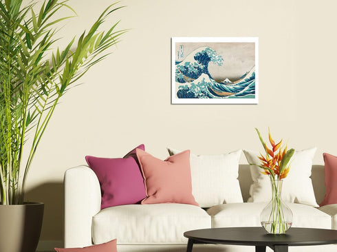 The Great Wave off Kanagawa Vintage Japanese Woodblock Print by Hokusai, 12x16in Bamboo Fine Art Paper