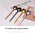 6 PCS Black Coffee Spoons, 18/8 Stainless Steel Espresso Spoons, 5.2 Inches, Vogue Mini Tea Spoon