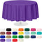 Mulbozy 2 Pcs Purple Round Tablecloth, 84 inches Disposable Plastic Purple Circle