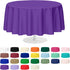 Mulbozy 2 Pcs Purple Round Tablecloth, 84 inches Disposable Plastic Purple Circle
