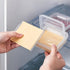 2 Pack Sliced Cheese Container for Fridge, Clear Plastic Butter Block Cheese Slice Storage Box with Flip Lid