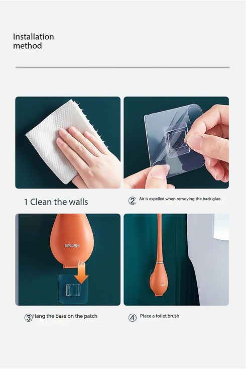 2025 Set Modern Flexible Silicone Toilet Caspa for Home Silicone Toilet Wand Bowl Brush and Holder Cleaning Wall