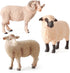 Kisangel Realistic Merino Sheep Figure, Small Lamb Farm Animals Model, Plastic Barn Figurines for Collection Desk