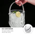 Cabilock Clear Plastic Ice Bucket with Ice Tongs, Ice Tub Chiller for Party Bar, Wine Bottle Chiller