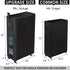 ZERO JET LAG 25 Inches Slim Laundry Storage Hamper, Large Rolling Bin, Clear Window, Black