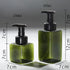 Foaming Soap Dispensers Pump-Bottles Pack of 2 (250 ml + 450 ml) for Kitchen, Bathroom, Brown