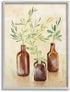 Stupell Industries Abstract House Plants in Glass Painting: Designed by Julia Purinton, 11 x 14, Grey Framed Wall Art