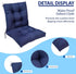 Furniture,41.7 20.8 3.5" Outdoor Chair Cushions with High Back Waterproof Wicker Rocking Chair Cushion Black Tufted