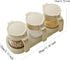 JIMMEAL Set,8.8oz Clear Glass Condiment Spice Jars With Label,Sealing Sugar And Salt Container Seasoning Box