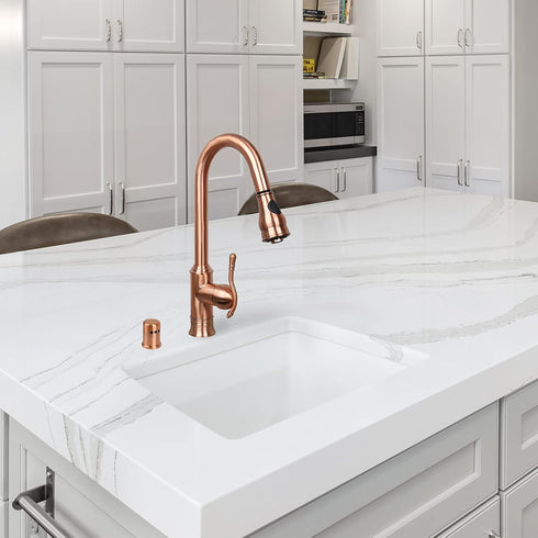 Akicon Copper Kitchen Dishwasher Air Gap Cap, Replacement Copper Air Gap Cover (AK105AC)