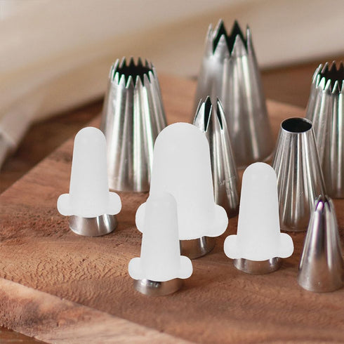 LIFKOME 8pcs Cake Frosting Tip Covers, Silicone Piping Tip Sleeves, Protective Cap Bakeware Set