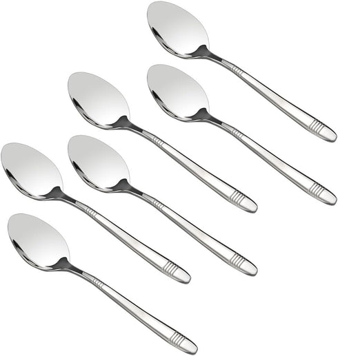 12-Piece Small Stainless Steel Dessert Spoons