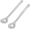 Fox Run Set of 2 Cat and Dog Paw Print Baking Spoons, Stainless Steel for Cookie Decoration