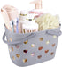 Portable Shower Caddy, Plastic Organizer Bin with Handle for Bathroom, Kitchen, College Dorm, Desktop Storage - Grey