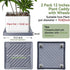UoeRing 2 Pack-Square 12 Inch $9.9 Plant Caddy with Hidden Wheels Heavy Duty Rolling Plant Stands Indoor Outdoor Plant