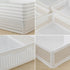 Plastic Storage Trays Baskets, Set of 6 Organizing Baskets, 13.2 x 9.6 x 3.6 Inches (White)
