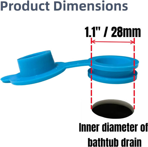 COLDDD 5 (1.1'' Bathtub Stoppers, Silicone Bathtub Stopper, Fits Most Baby Bathtubs, Sizes of Baby Bath tub Plugs I.D.)