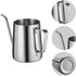 Long Narrow Spout Coffee Pot (8.7 Oz) Small Fine Stainless Pour Over Drip Coffee Pot Gooseneck Tea Kettle (Silver,