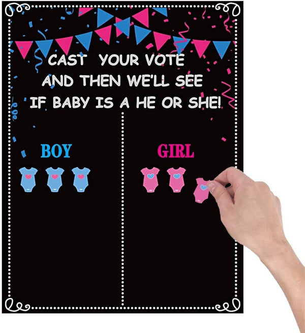 MISS FANTASY Gender Reveal Decorations, 54 Voting Gender Reveal Games, Party Supplies for Gender Reveal Voting Use