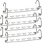 CBTONE 6 Pack Closet Space Saving Hangers - Multi-Purpose Metal Magic Cascading Hangers with Updated Hook Design for