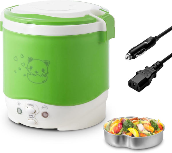 OSBA Mini Rice Cooker, 1L Travel Rice Cooker Small 12V For Car,