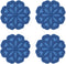 Set of 4 Silicone Trivet Mats, Hot Pot Holders for Table and Countertop, Non-Slip Heat Resistant Kitchen Pads