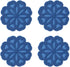 Set of 4 Silicone Trivet Mats, Hot Pot Holders for Table and Countertop, Non-Slip Heat Resistant Kitchen Pads