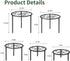 5-piece set (5, of metal plant potted flower racks, heavy-duty flower pot plant racks of different sizes, iron flower
