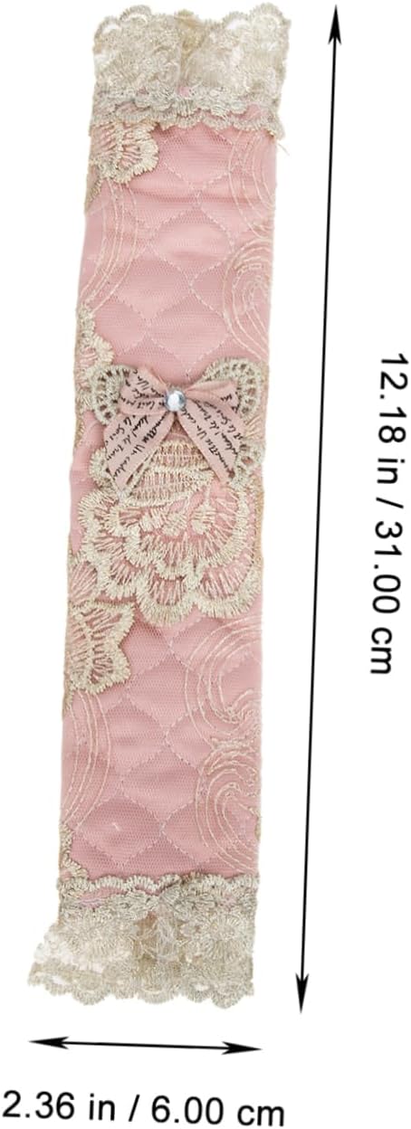 2 Pairs Refrigerator Door Handle Covers, Fridge Door Protector Glove, Lace Cloth Decor for Dishwasher Handle