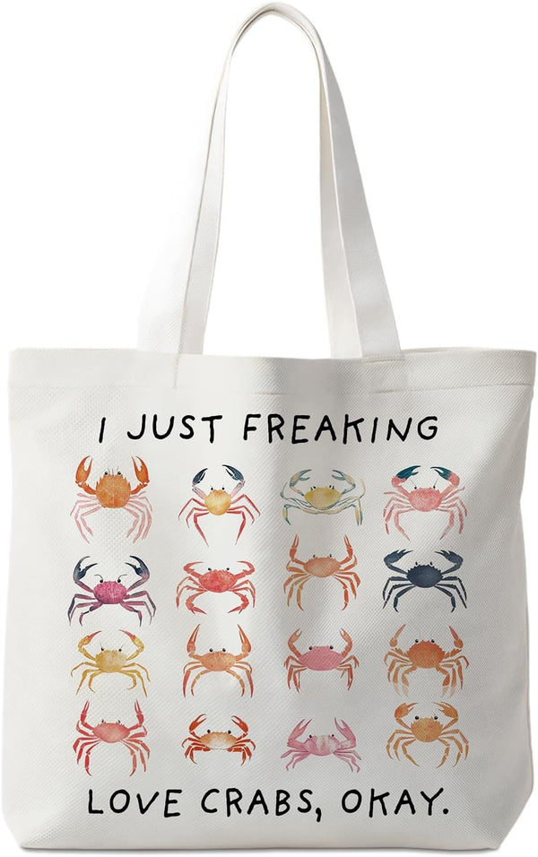 VIIJJUE Tote Bag Gifts for Women, Canvas Aesthetic Reusable Grocery Bags Shopping Bags