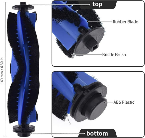 neutop Replacement Parts with 2 Main Rolling Brushes, 6 Filter Sets, 6 Side Brushes for eufy RoboVac 11S, 15T, 30, 30C,