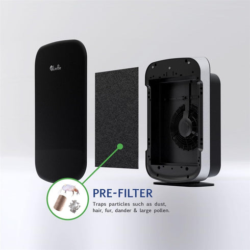 LivePure CocoCarbon Replacement LP-PF900 Pre-Filter for Aspen Series Air Purifier, 2 Pack, Black