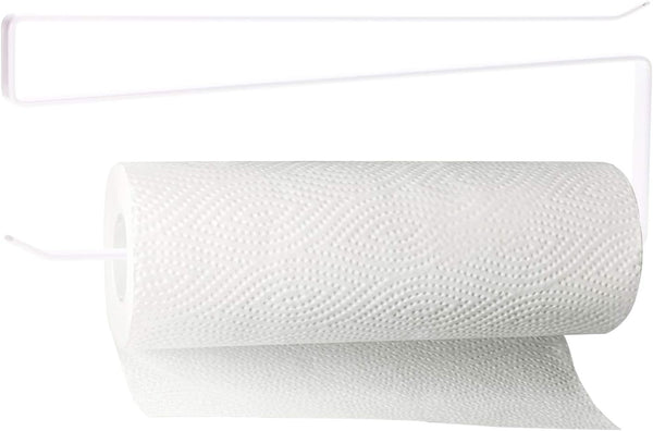 ONLYKXY Paper Towel Holder Wall Mount/Under Cabinet,Thicken Paint Spraying Iron,No Drilling,Paper Towel Holder