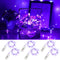 YKB 6 Pack Purple Fairy String Lights Battery Operated Fairy Lights Starry String