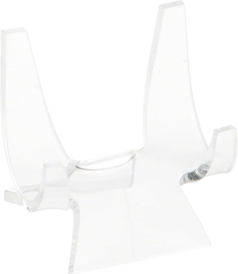 Plymor Clear Acrylic Double-Scoop Display Easel, 2.375" H x 2.25" W x 2.125" D (6 Pack)