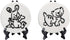 SK 3" High Black Plastic Display Stands Plate Holders to Display Pictures, Cookie, Placecards, Pack of 12 Easels (Black)
