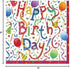 Happy Birthday Paper Cocktail Napkins - Caspari, 20 Count, Multicolor