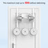 Coat Rack, Over The Door Hanger with Mesh Basket, Detachable Storage Shelf for Towels, Hats, Handbags, Coats (White)
